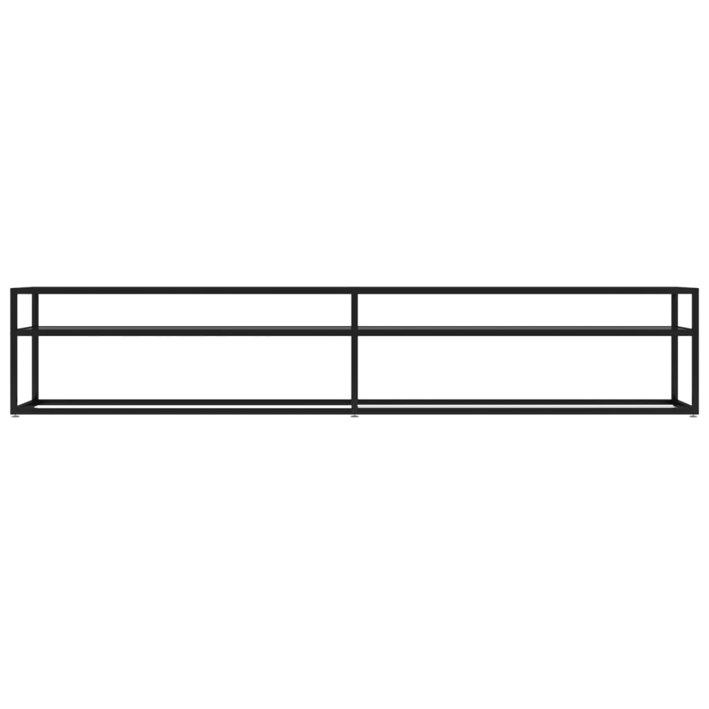 Tv-meubel 160x40x40,5 gehard glas zwart