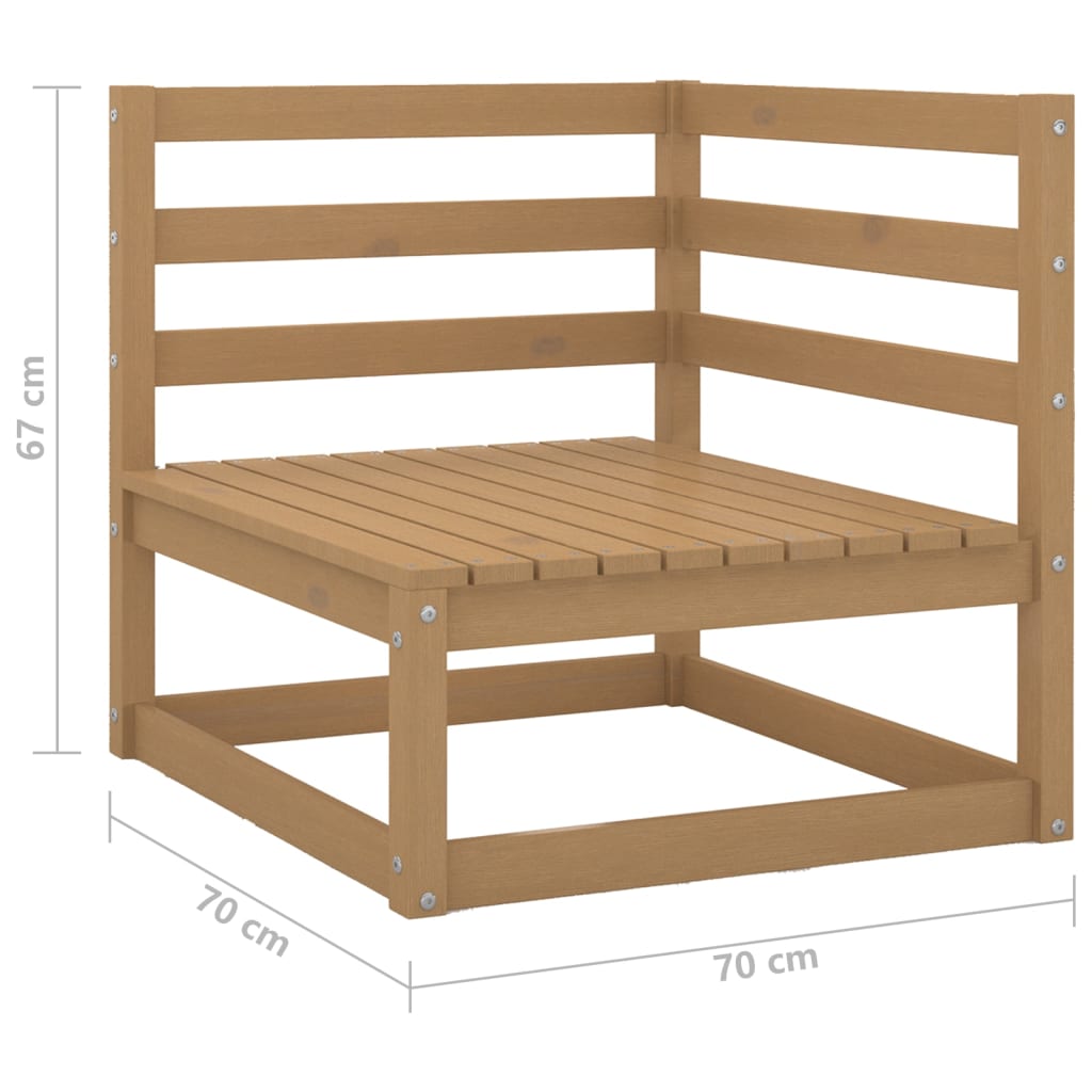 Tuinbank 2-zits massief grenenhout