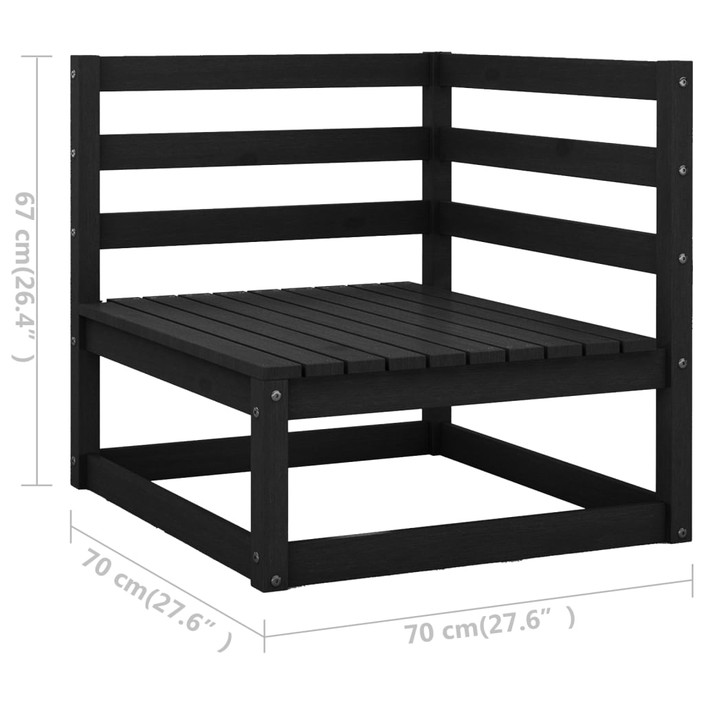 3-delige Loungeset massief grenenhout