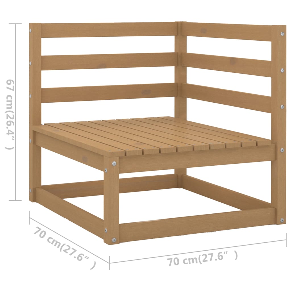 Tuinbank 3-zits massief grenenhout