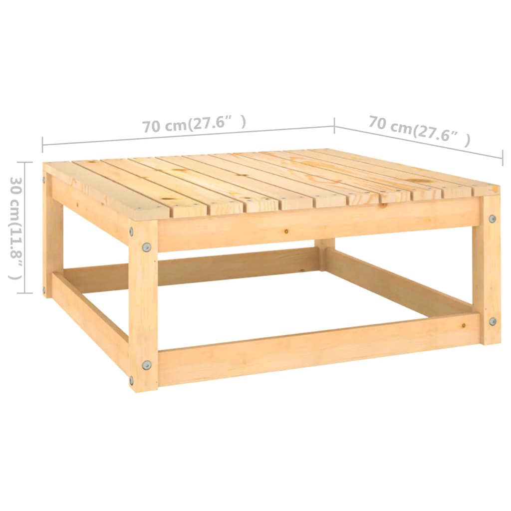 4-delige Loungeset met kussens massief grenenhout