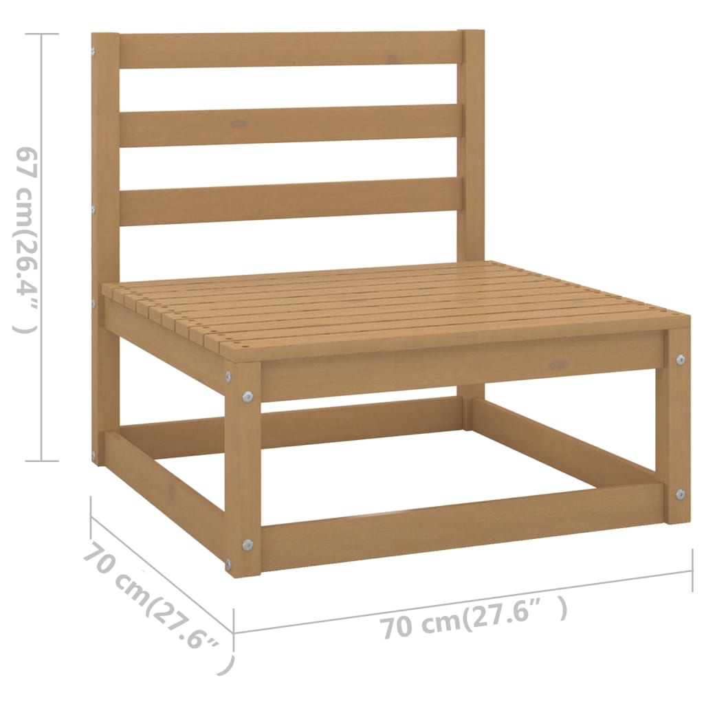 8-delige Loungeset massief grenenhout