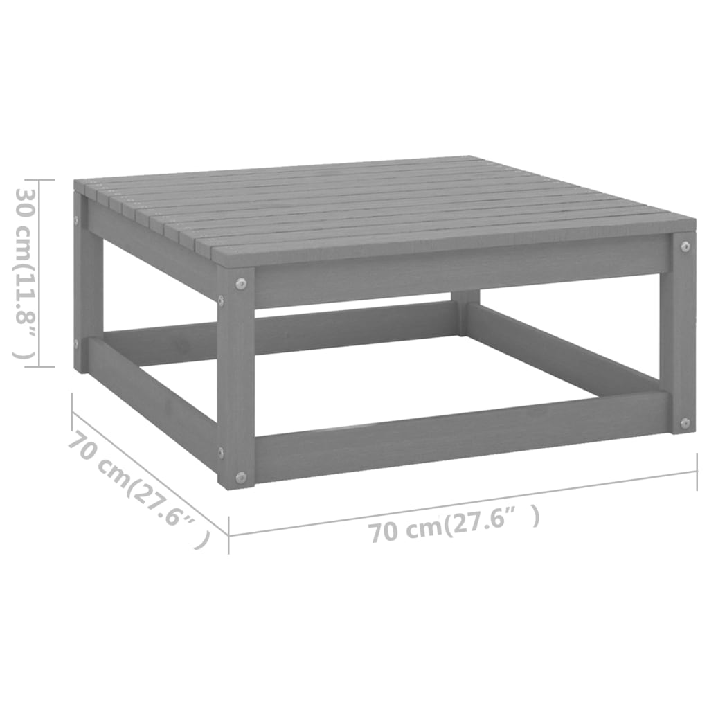 10-delige Loungeset met antracietkleurige kussens grenenhout