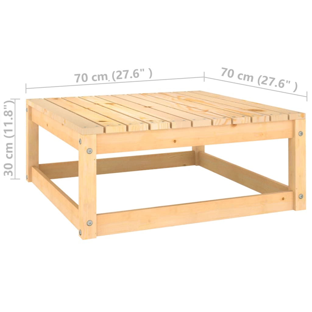 4-delige Loungeset met kussens massief grenenhout