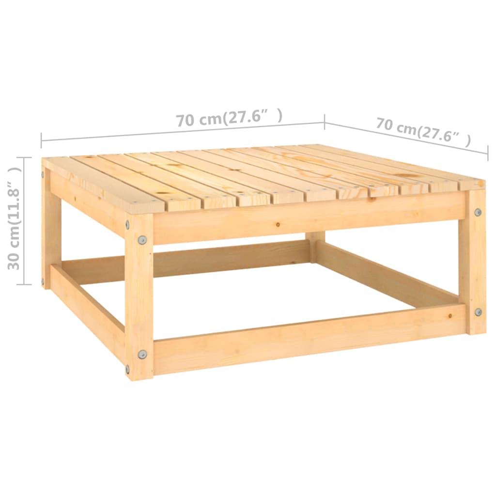 4-delige Loungeset met kussens massief grenenhout