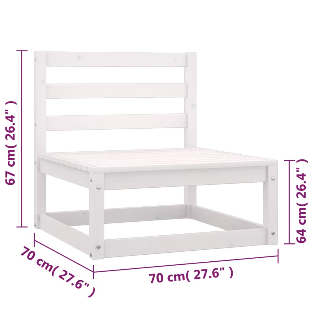 10-delige Loungeset massief grenenhout