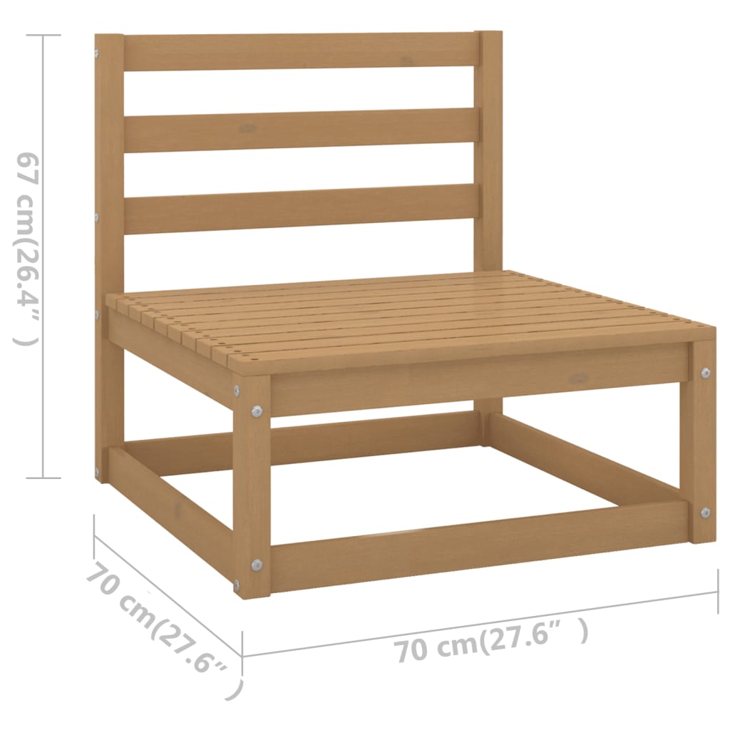 6-delige Loungeset massief grenenhout