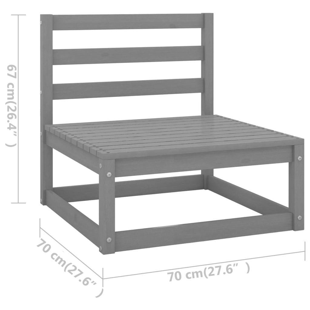 10-piece lounge set with solid pine wood cushions