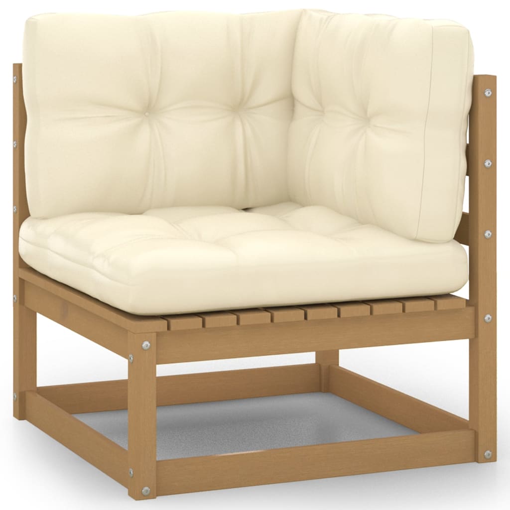 10-piece lounge set with solid pine wood cushions