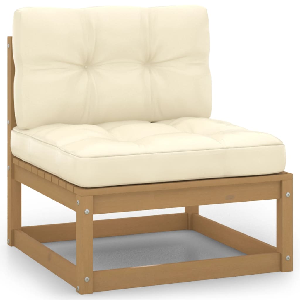 10-piece lounge set with solid pine wood cushions