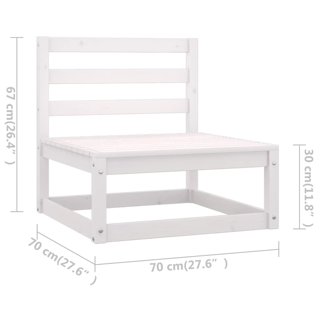 11-delige Loungeset met kussens massief grenenhout