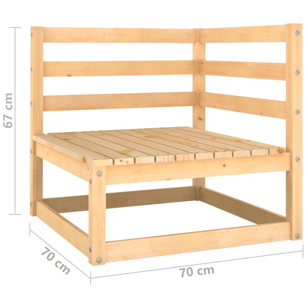 12-delige Loungeset met kussens massief grenenhout