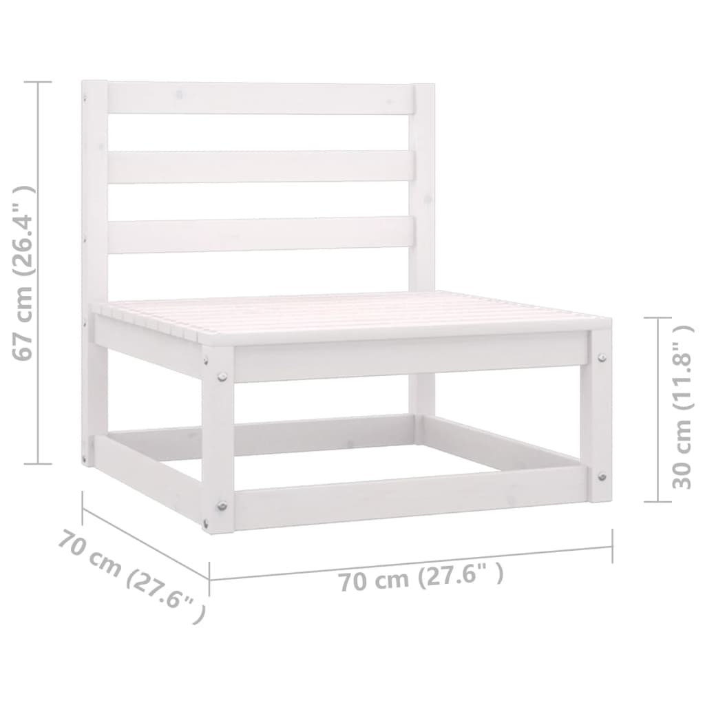 10-delige Loungeset met kussens massief grenenhout grijs