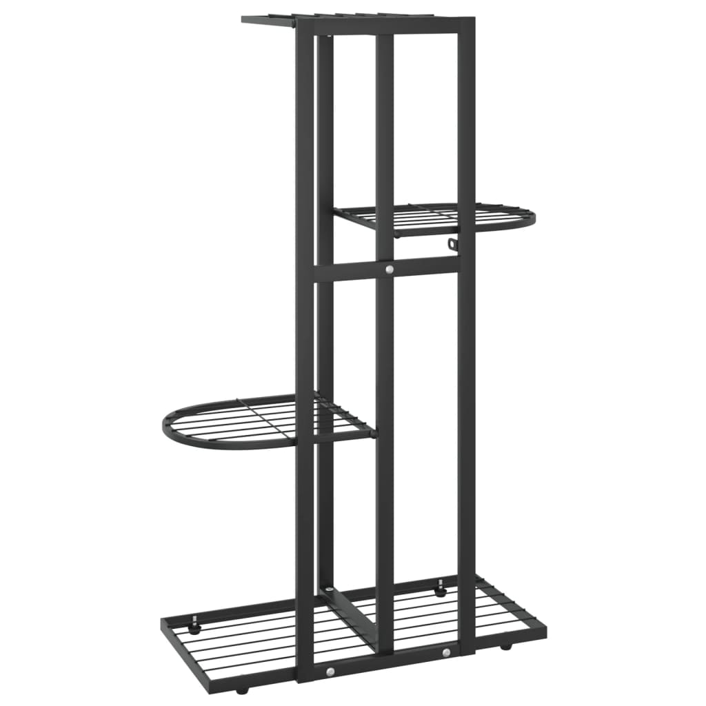 Bloemenstandaard met 4 lagen 43x22x76 cm metaal