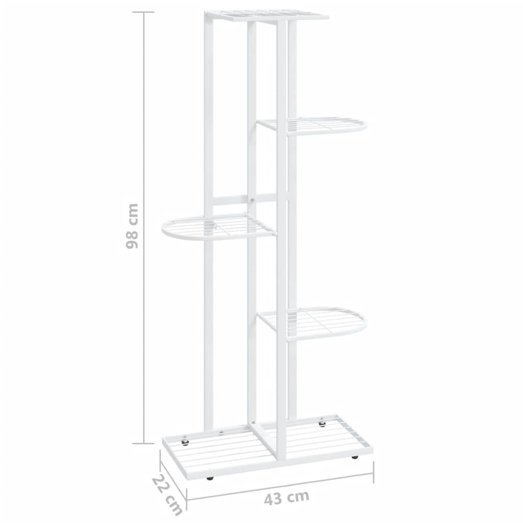 Bloemenstandaard met 4 lagen 43x22x76 cm metaal