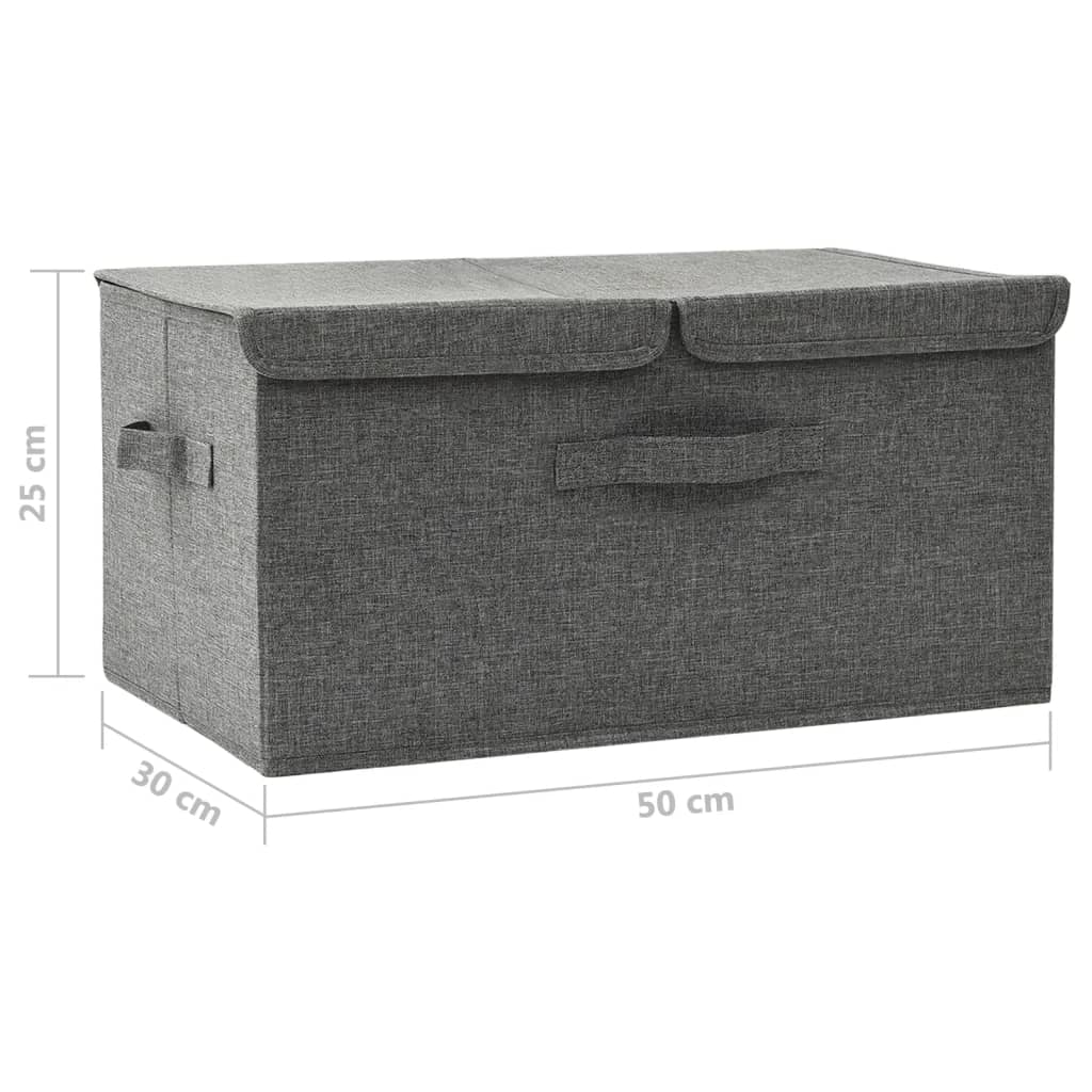 Opbergboxen 2 st 50x30x25 cm stof