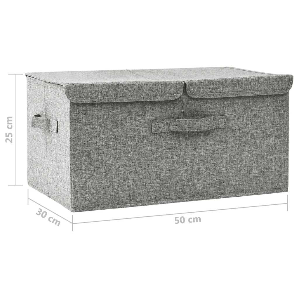 Opbergboxen 2 st 50x30x25 cm stof