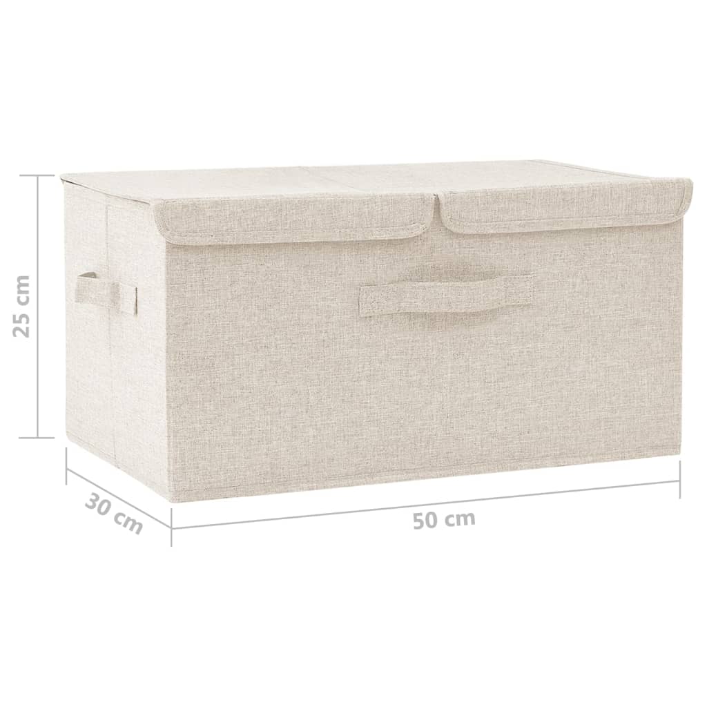 Opbergboxen 2 st 50x30x25 cm stof