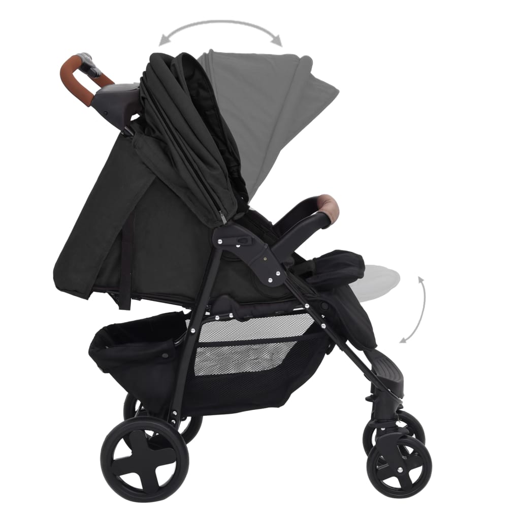 Kinderwagen 3-in-1 staal