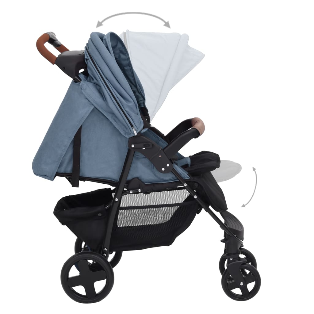 Kinderwagen 3-in-1 staal