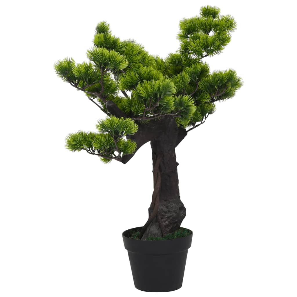 Kunstplant met pot cipres bonsai 60 cm groen