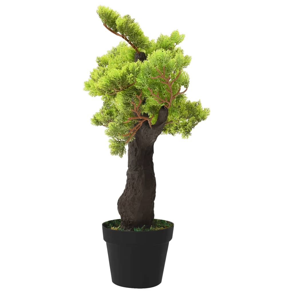 Kunstplant met pot cipres bonsai 60 cm groen