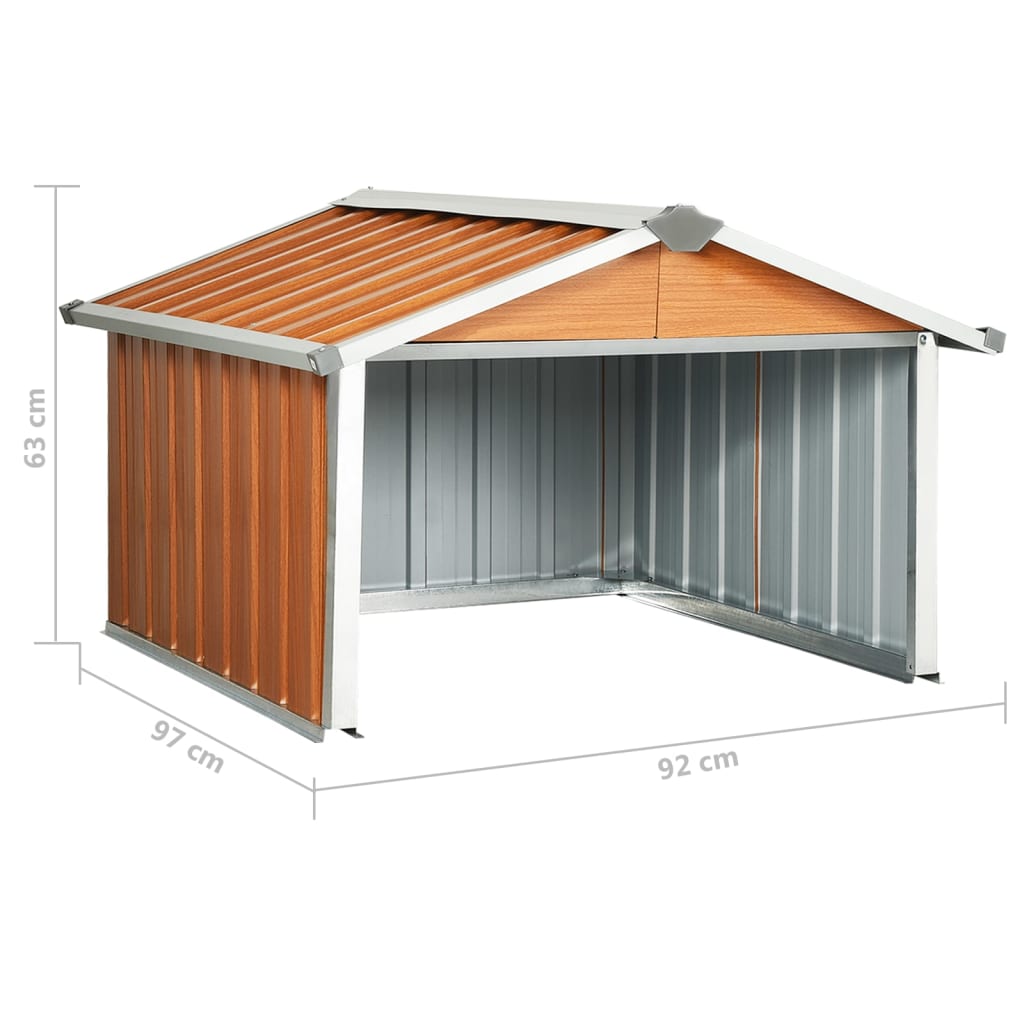 Overkapping voor robotmaaier 92x97x63 cm staal antracietkleurig