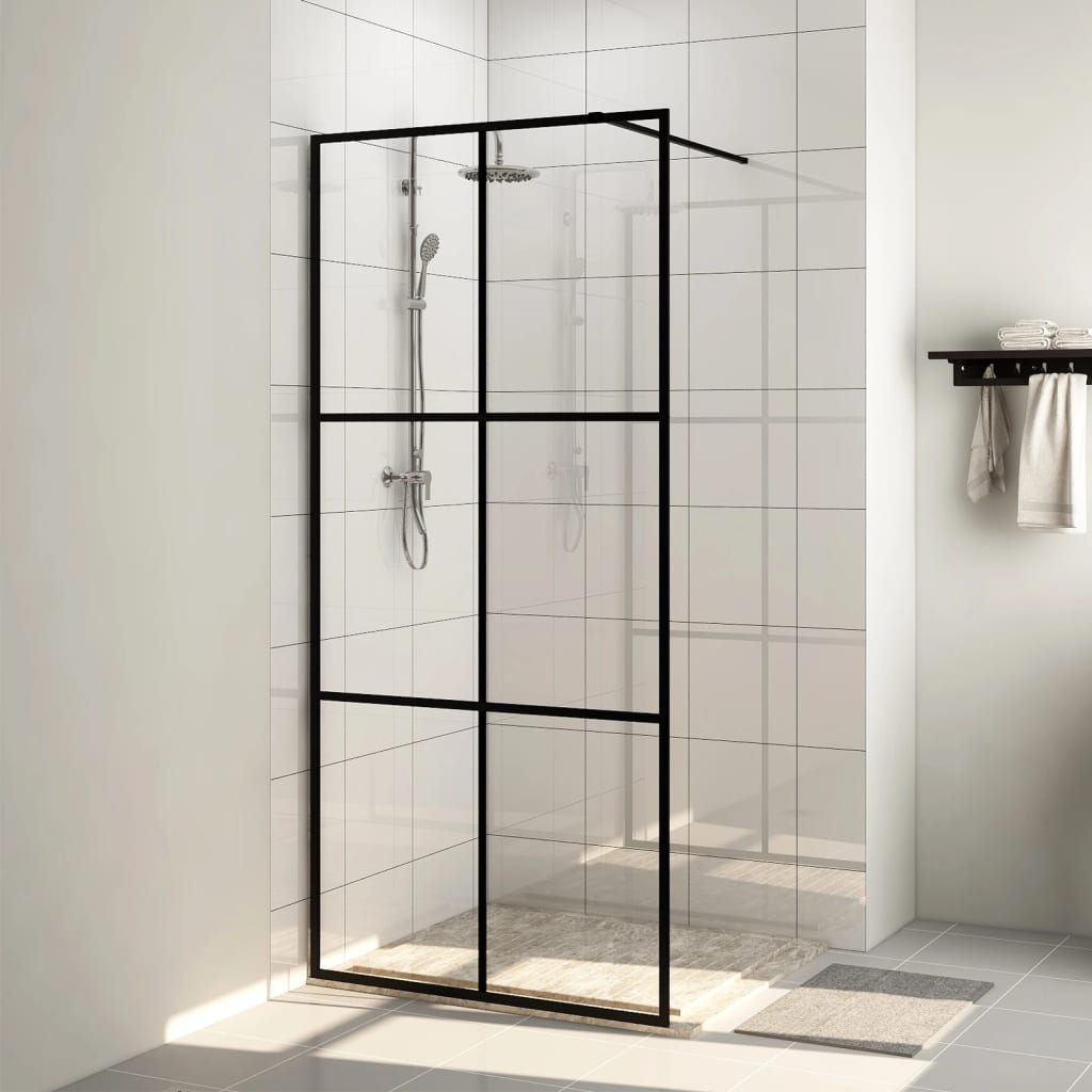 Inloopdouchewand 100x195 cm ESG-glas transparant en