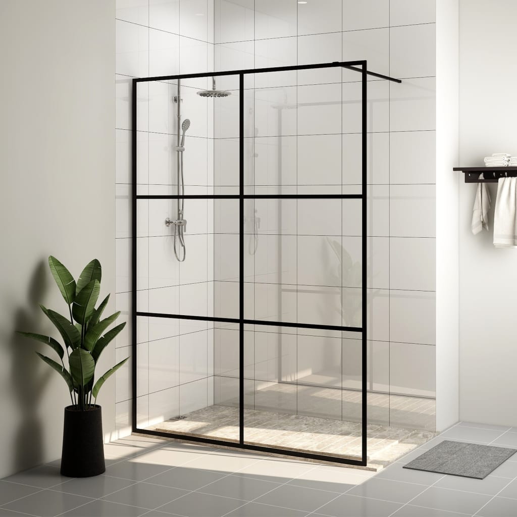 Inloopdouchewand 100x195 cm ESG-glas transparant en