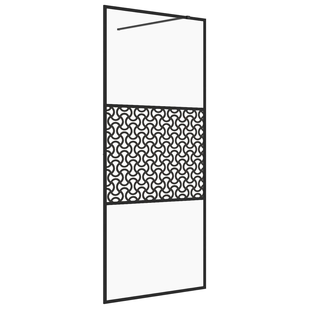 Inloopdouchewand 80x195 cm transparant ESG-glas