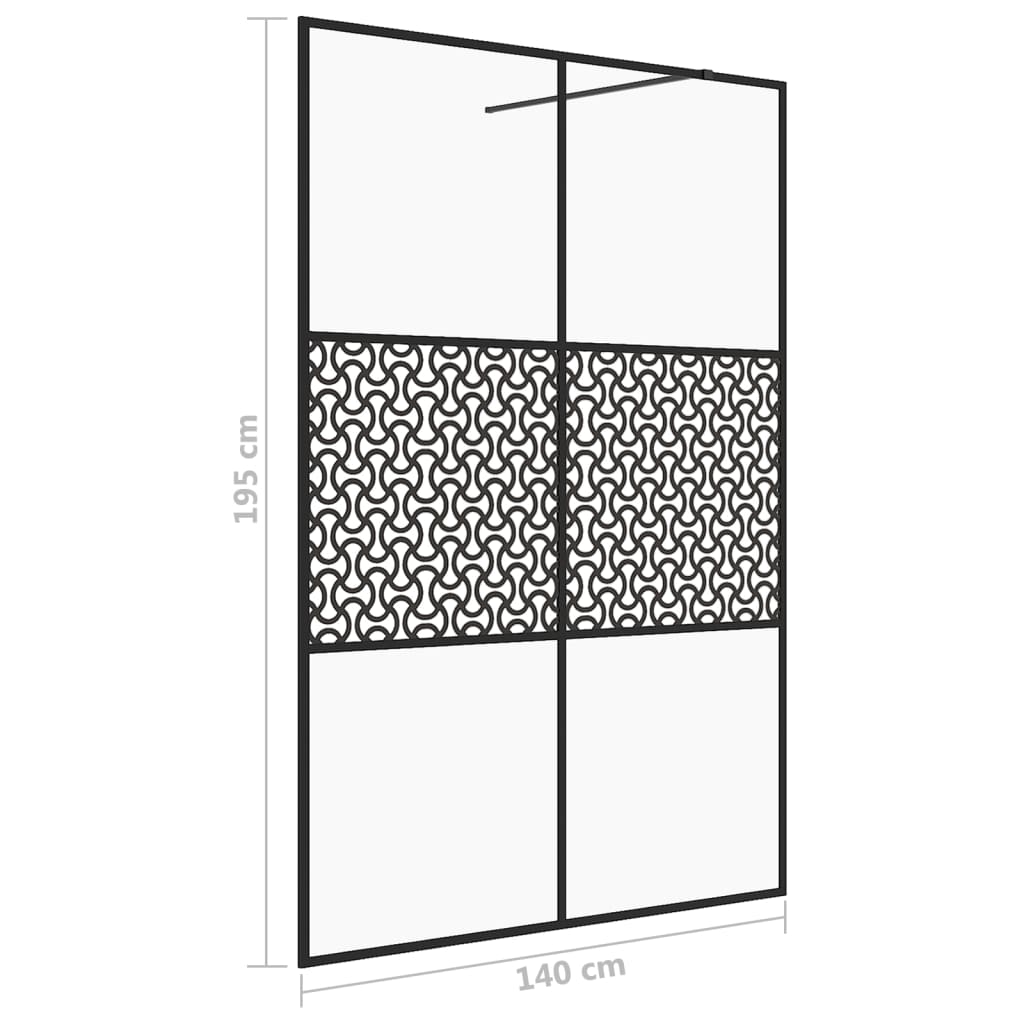 Inloopdouchewand 80x195 cm transparant ESG-glas