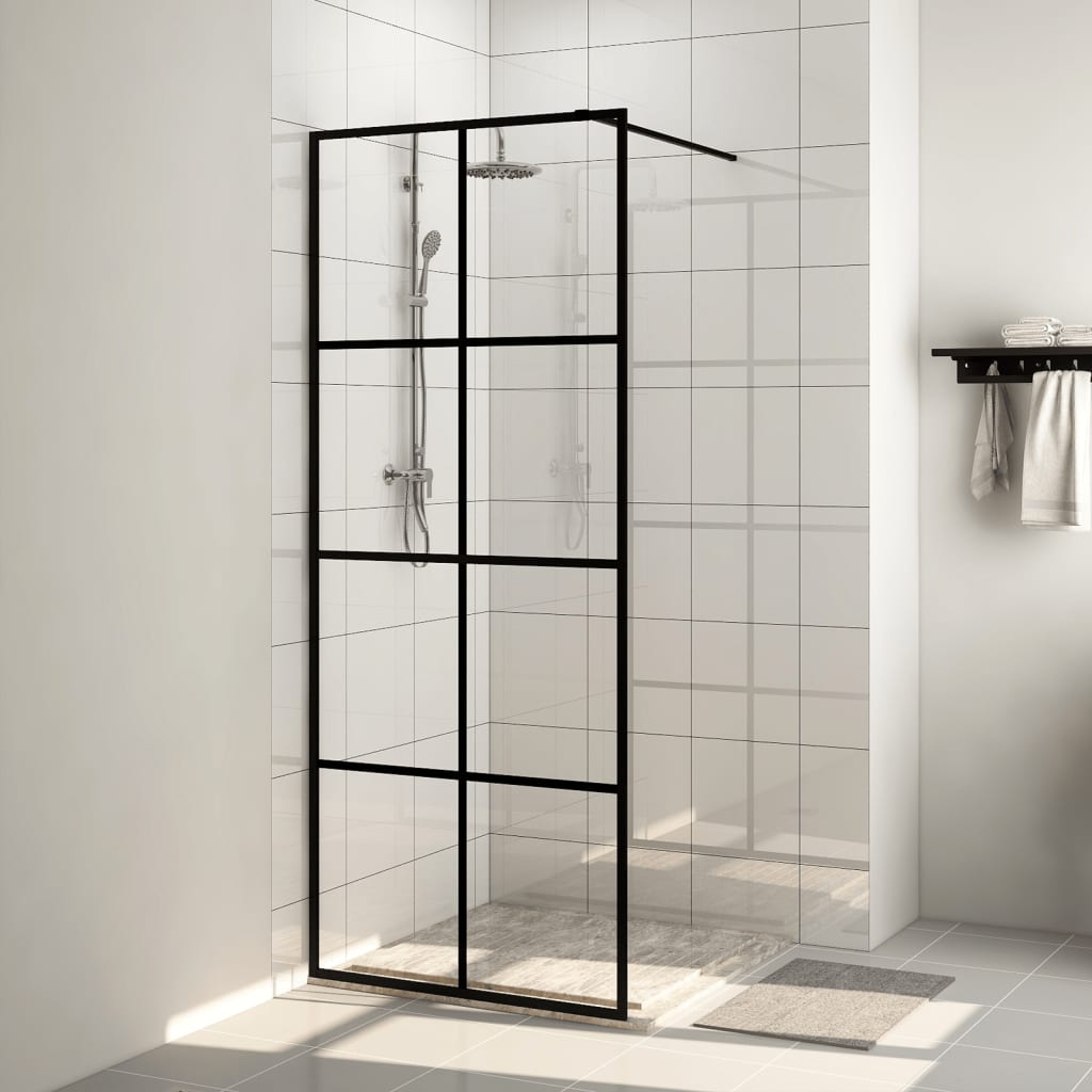 Inloopdouchewand 80x195 cm transparant ESG-glas