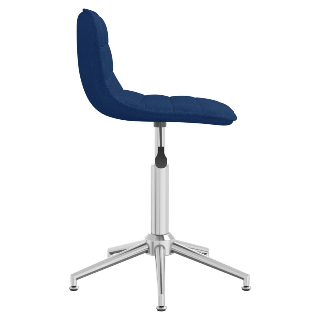 Eetkamerstoelen 2 st draaibaar stof blauw