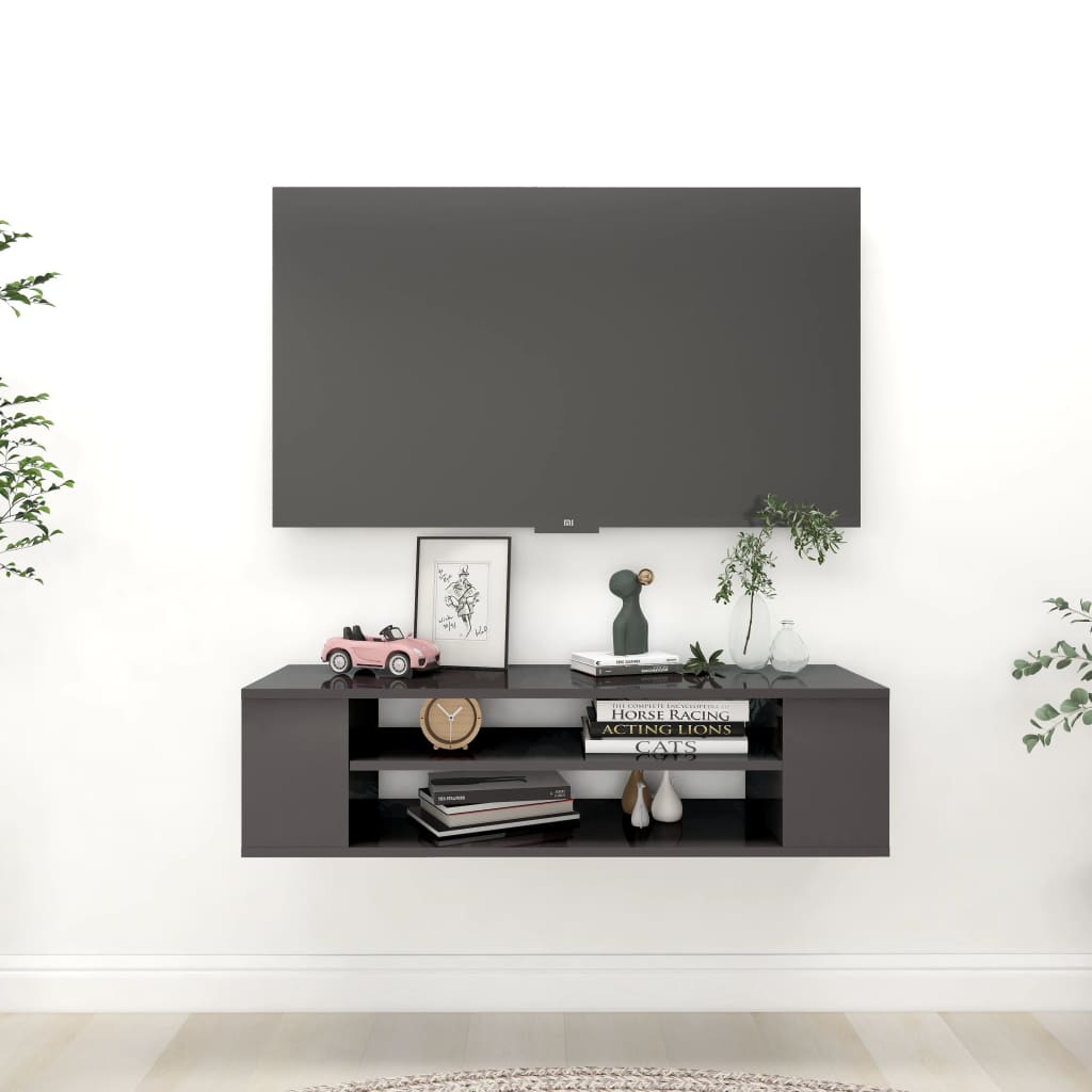 Tv-hangmeubel 100x30x26,5 cm bewerkt hout eikenkleurig