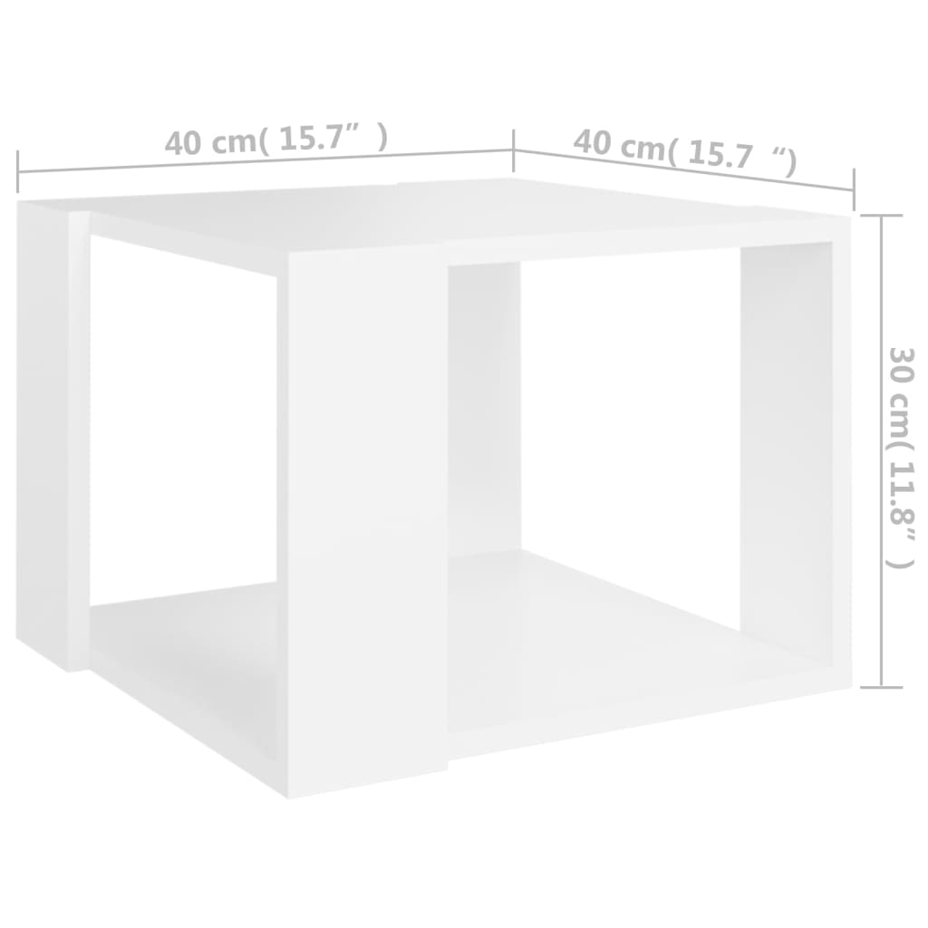 Salontafel 40x40x30 cm bewerkt hout eikenkleurig