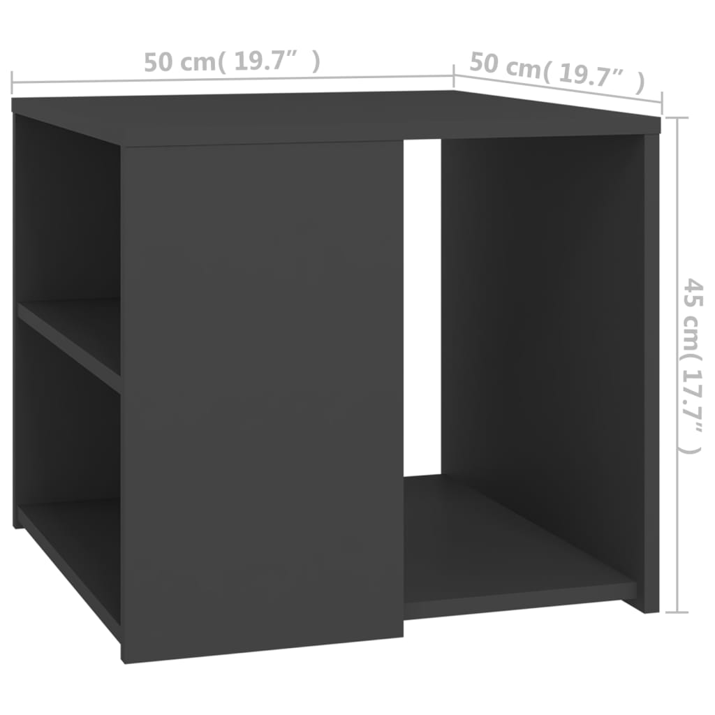 Bijzettafel 50x50x45 cm bewerkt hout