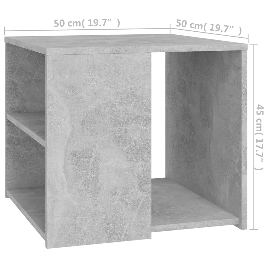 Bijzettafel 50x50x45 cm bewerkt hout