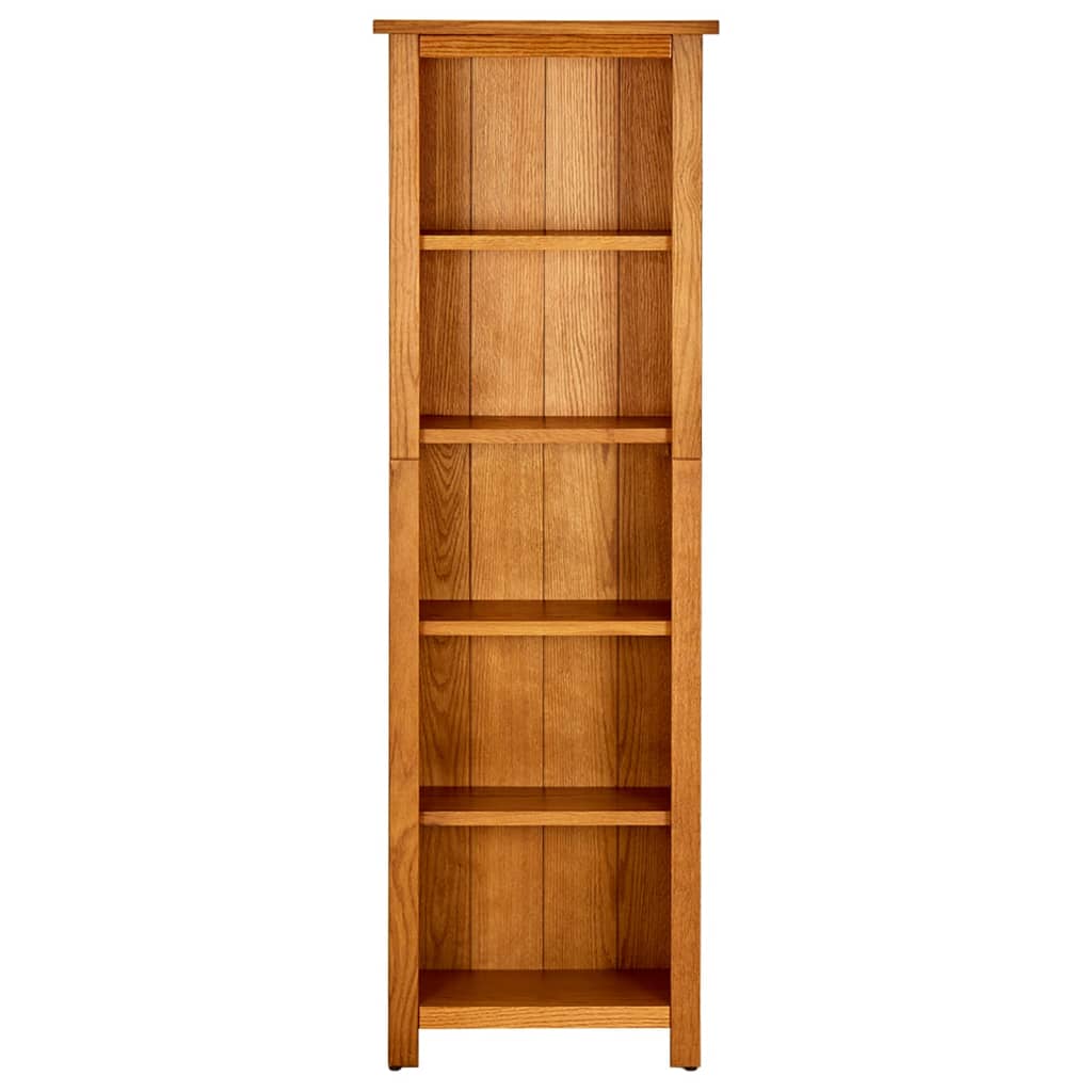 Boekenkast met 4 schappen 45x22x110 cm massief eikenhout