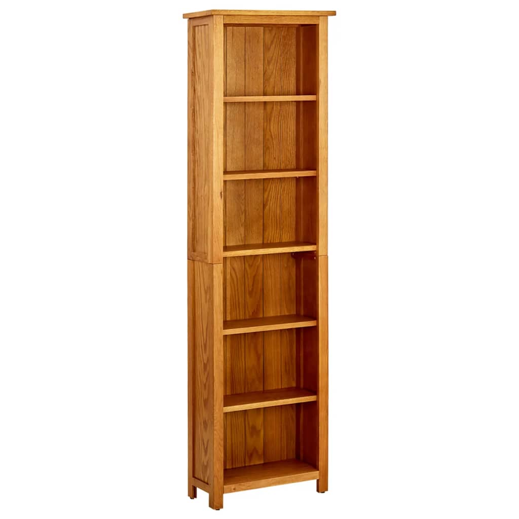 Boekenkast met 4 schappen 45x22x110 cm massief eikenhout