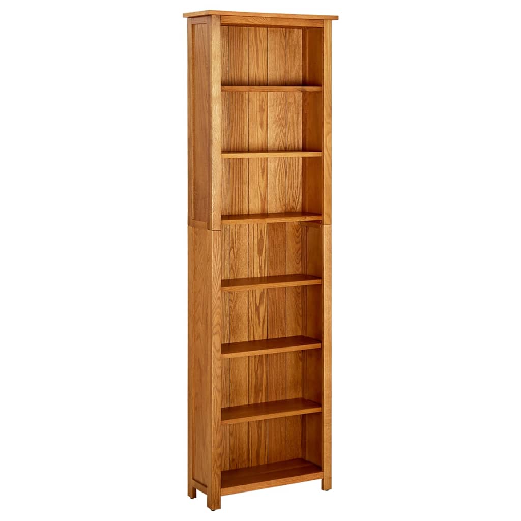 Boekenkast met 4 schappen 45x22x110 cm massief eikenhout