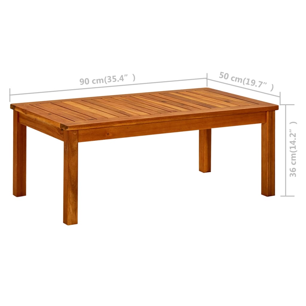 Tuintafel 110x110x45 cm massief acaciahout