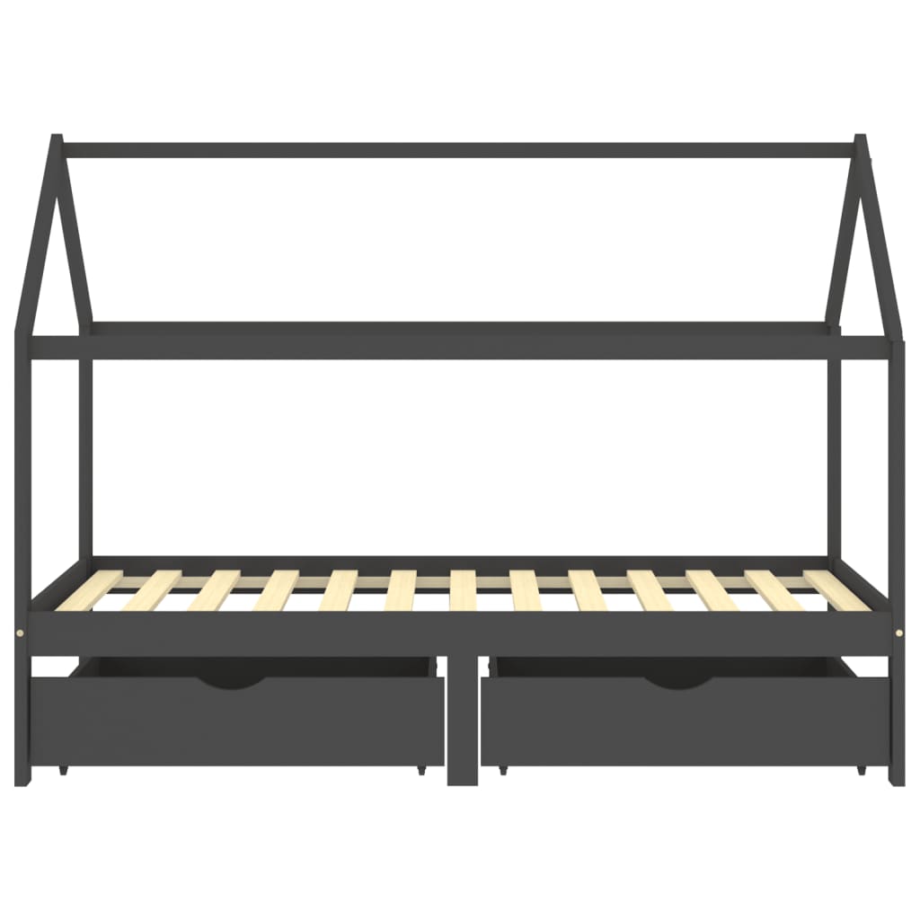 Kinderbedframe met lade grenenhout 80x160 cm