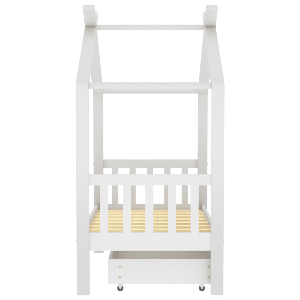 Kinderbedframe met lade grenenhout 70x140 cm