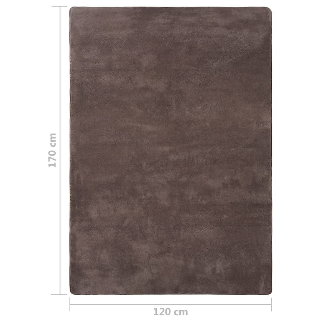 Vloerkleed teddy 230x160 cm taupe