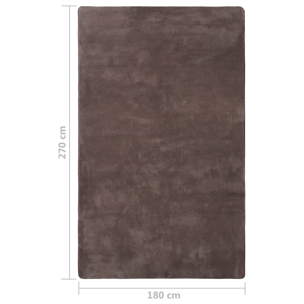 Vloerkleed teddy 270x180 cm taupe