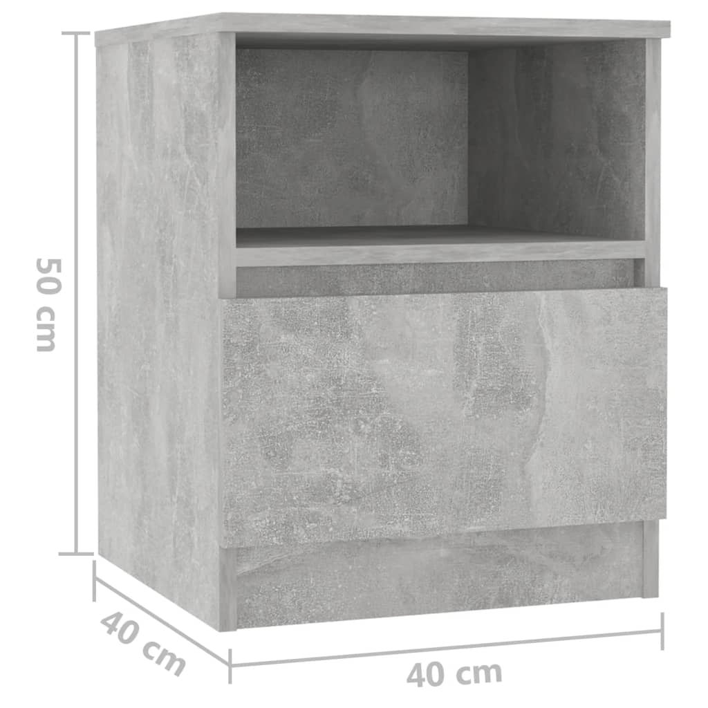 Nachtkastjes 2 st 40x40x50 cm bewerkt hout