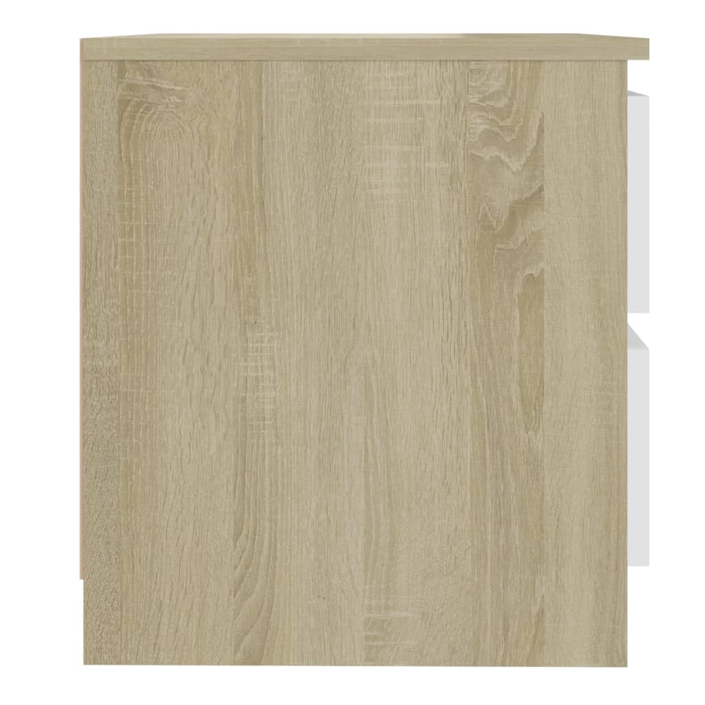 Nachtkastjes 2 st 50x39x43,5 cm bewerkt hout