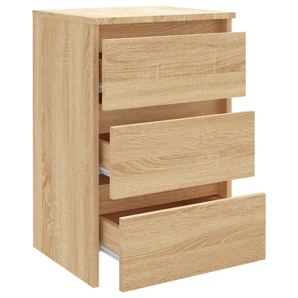 Nachtkastjes 2 st 40x35x62,5 cm bewerkt hout