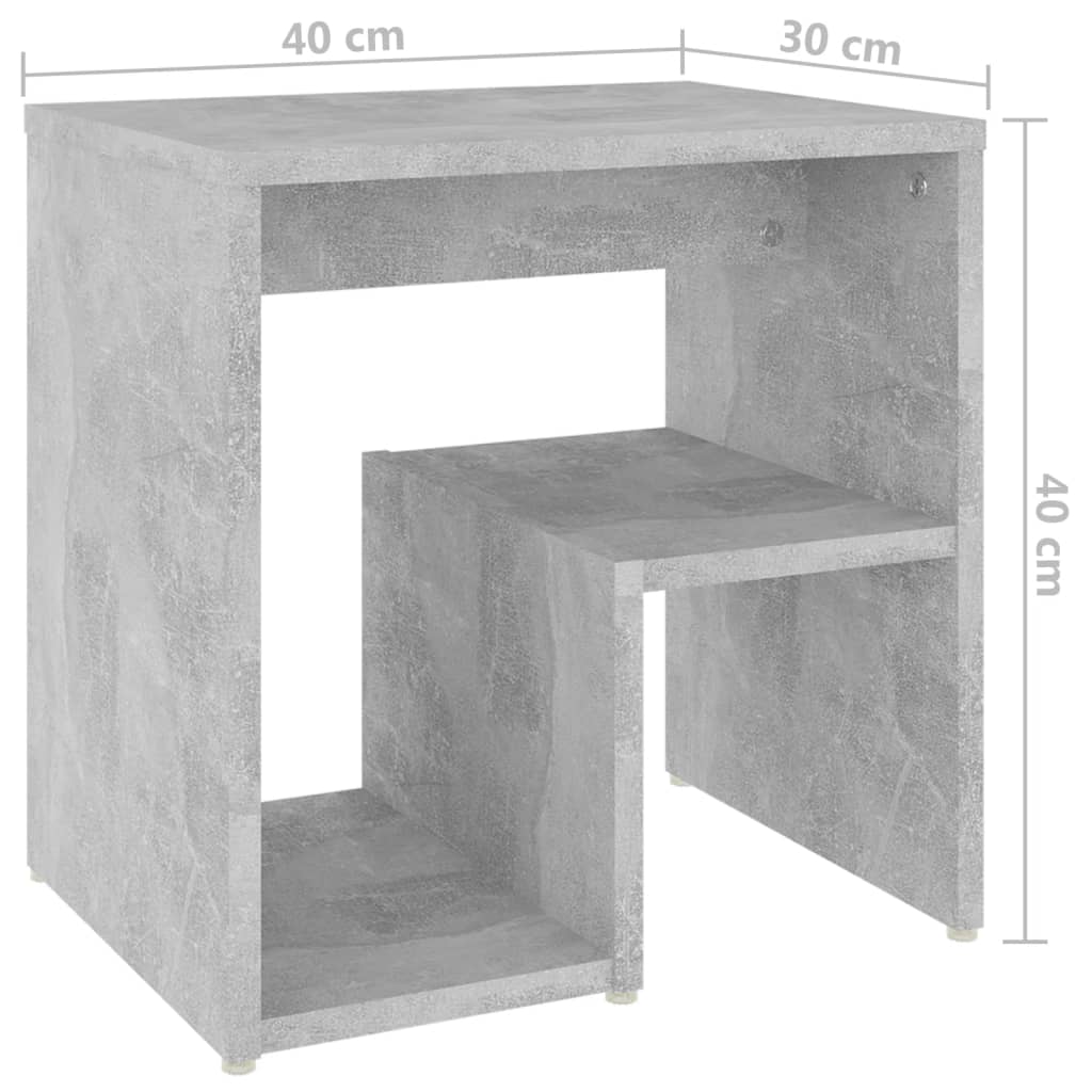 Nachtkastje 40x30x40 cm bewerkt hout eikenkleurig