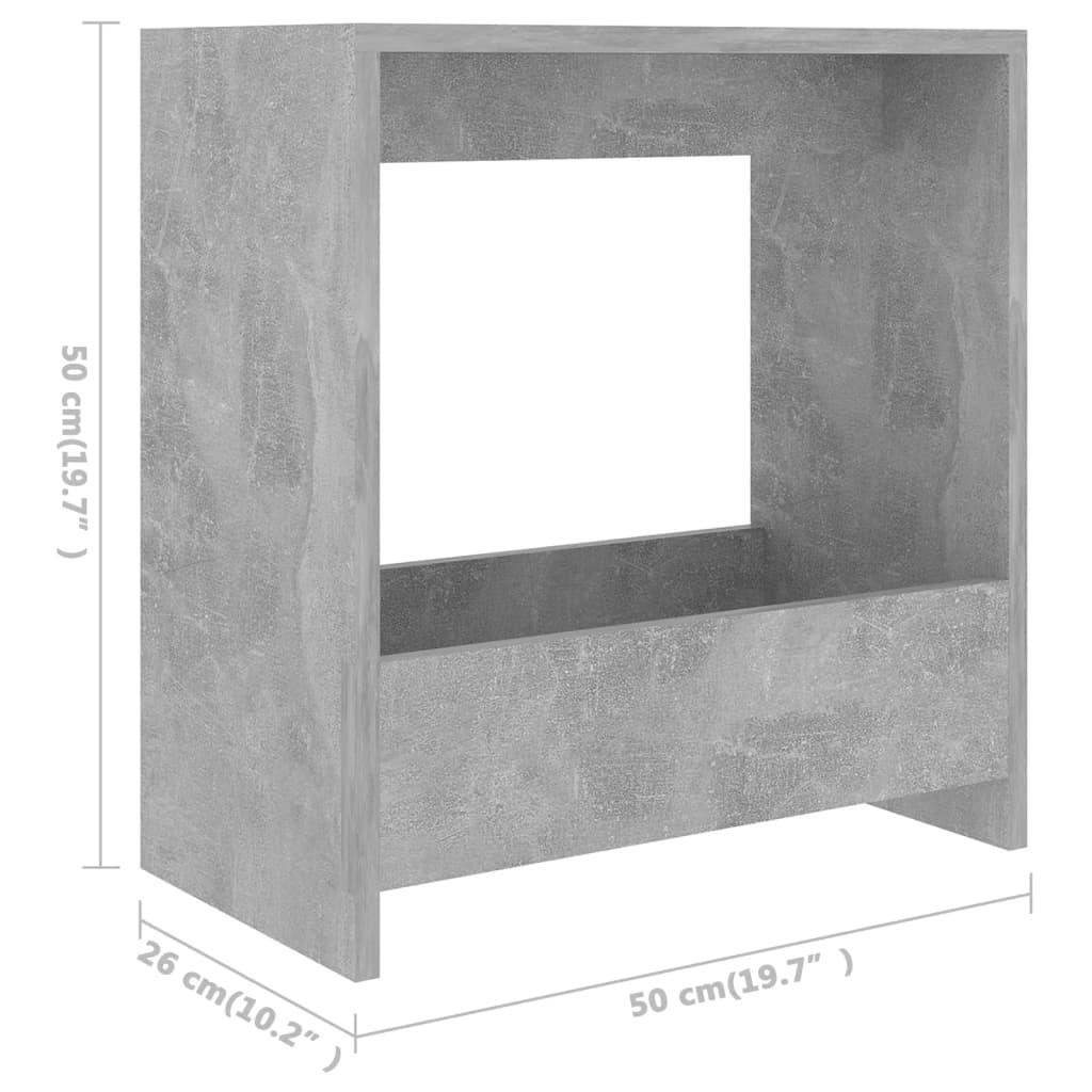 Bijzettafel 50x26x50 cm bewerkt hout